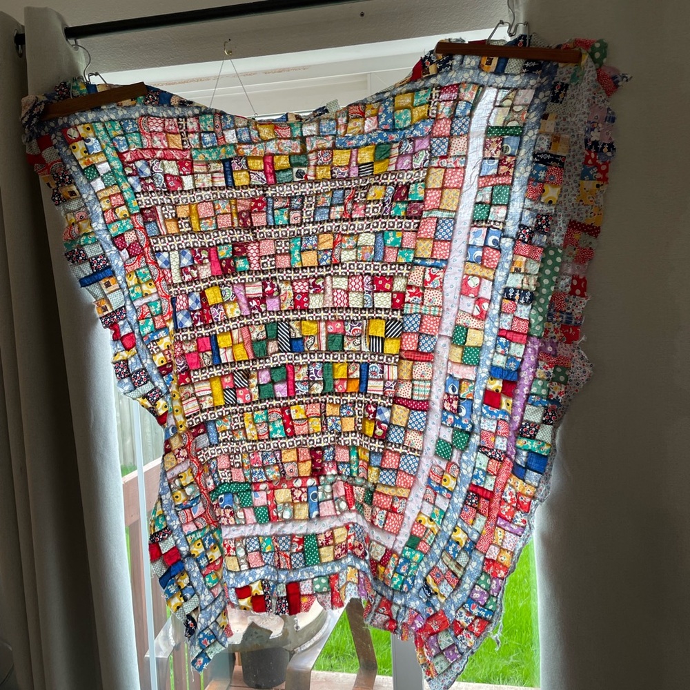 Vintage Hand Sewn Feedsack Quilt Top